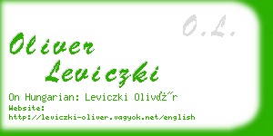 oliver leviczki business card